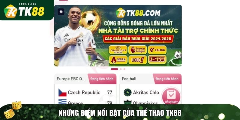 Thể Thao TK88 – Sân Chơi Cá Cược Đỉnh Cao Cho Tín Đồ Thể Thao 1 Những điểm nổi bật của sảnh thể thao TK88