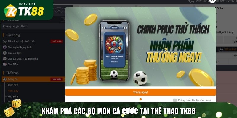 Thể Thao TK88 – Sân Chơi Cá Cược Đỉnh Cao Cho Tín Đồ Thể Thao 3 Khám phá các bộ môn cá cược tại thể thao TK88