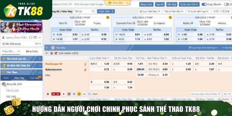 Thể Thao TK88 – Sân Chơi Cá Cược Đỉnh Cao Cho Tín Đồ Thể Thao 4 Hướng dẫn người chơi chinh phục sảnh thể thao TK88